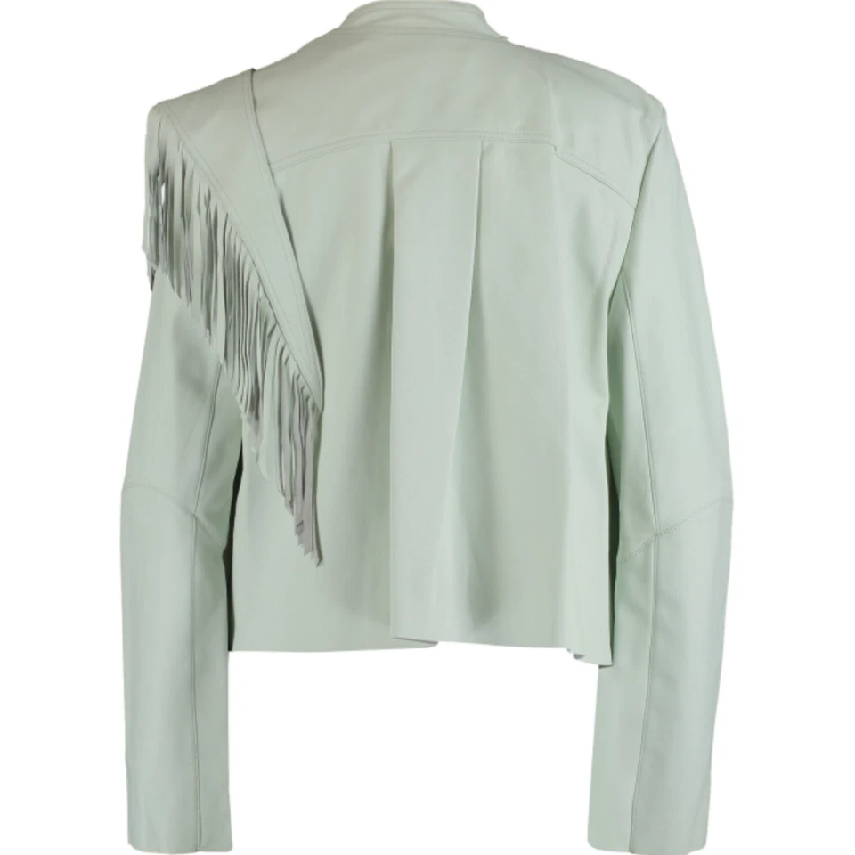 ISABEL MARANT Nestor Leather Wrap Jacket - Mint Green - UK 10/EU 38 - £1900 - Image 2 of 4