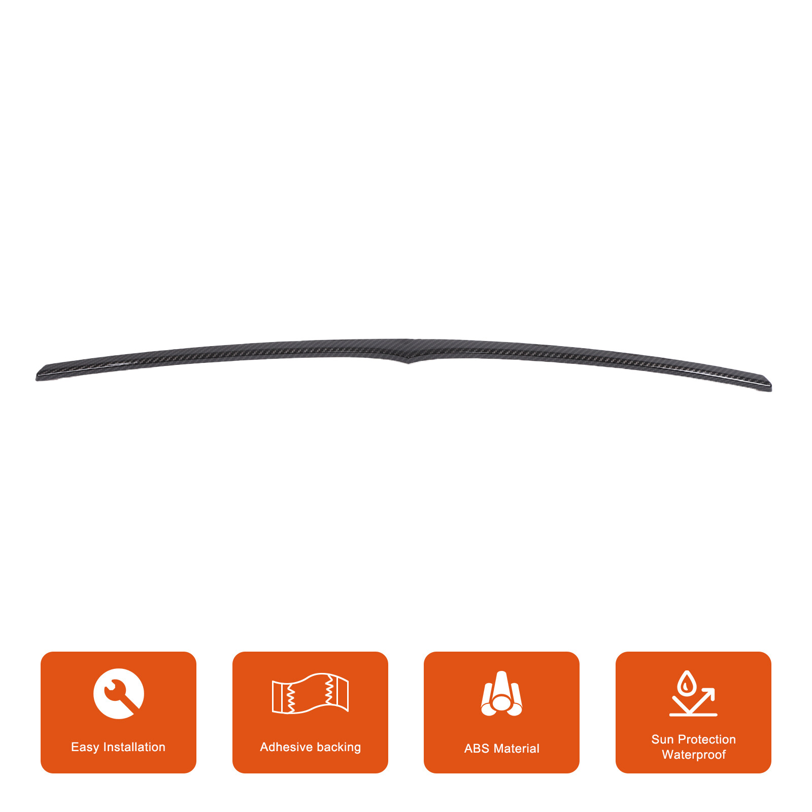Carbon Fiber ABS Front Grill Grille Trim Strips Kit For Maserati Ghibli 2018-22
