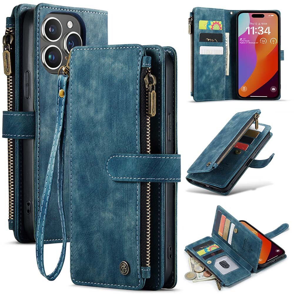 Durable Wallet Phone Case for Apple iPhone 15 14 13 12 11 Pro Pro Max