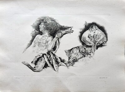 RENZO VESPIGNANI Aquaforte La Ninetta Del Verzee VIII 60x46 Signiert 1979