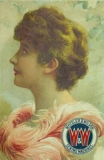 Wheeler & Wilson Sewing Machines C. R Moon Burial Goods Lovely Lady Feathers P91