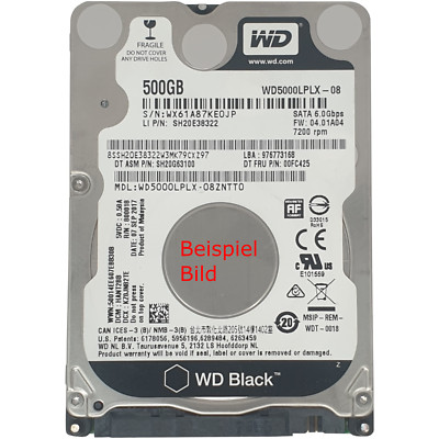 500GB HDD Slim Type 7200rpm verschieden Marken, verschiedene Betriebsstunden