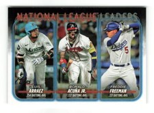 2024 TOPPS BASEBALL #206 2023 NATIONAL LEAGUE BATTING AVERAGE LEADERS
