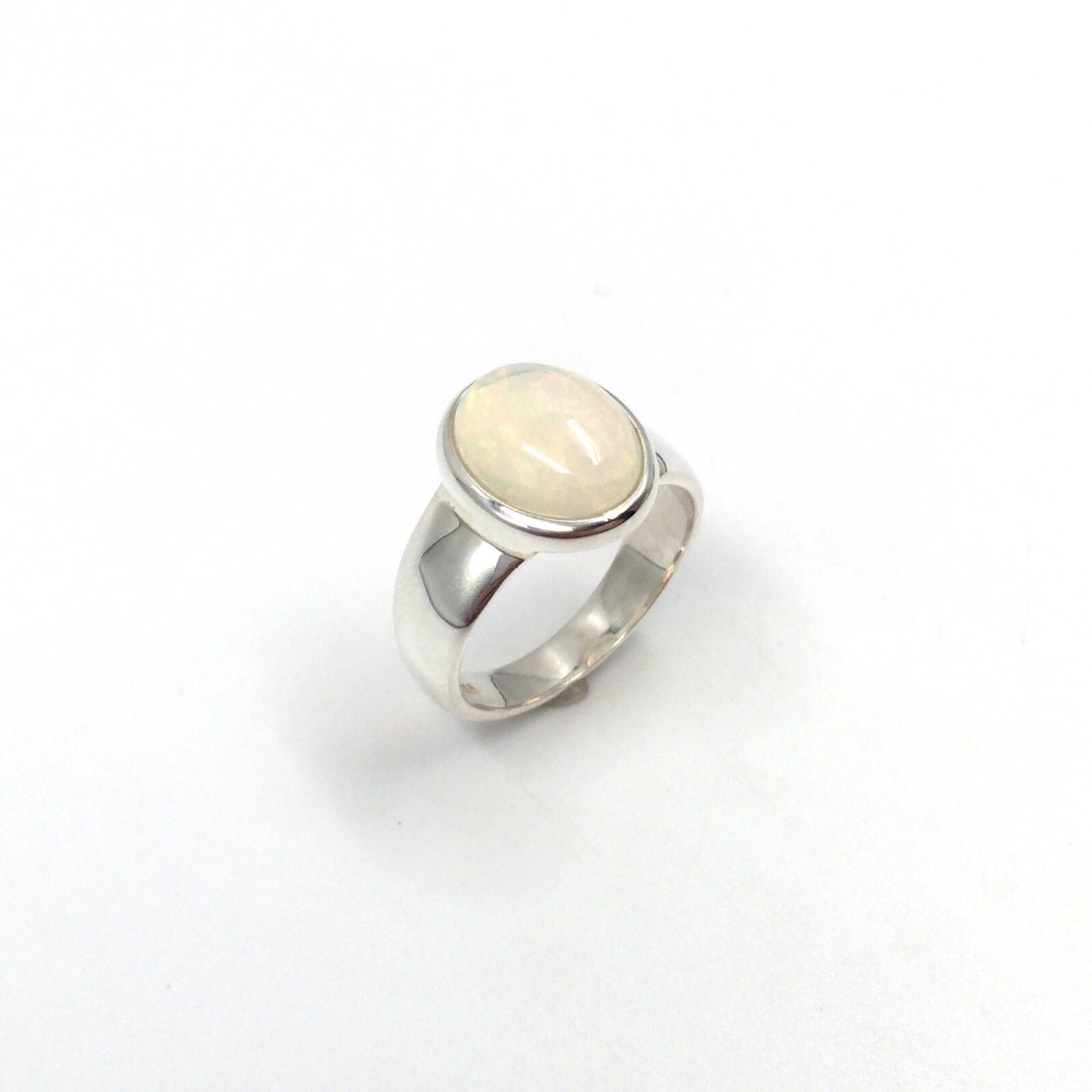 Solid 925 Silver Ring Opal 3.5ct Solid Band Ring … - image 10