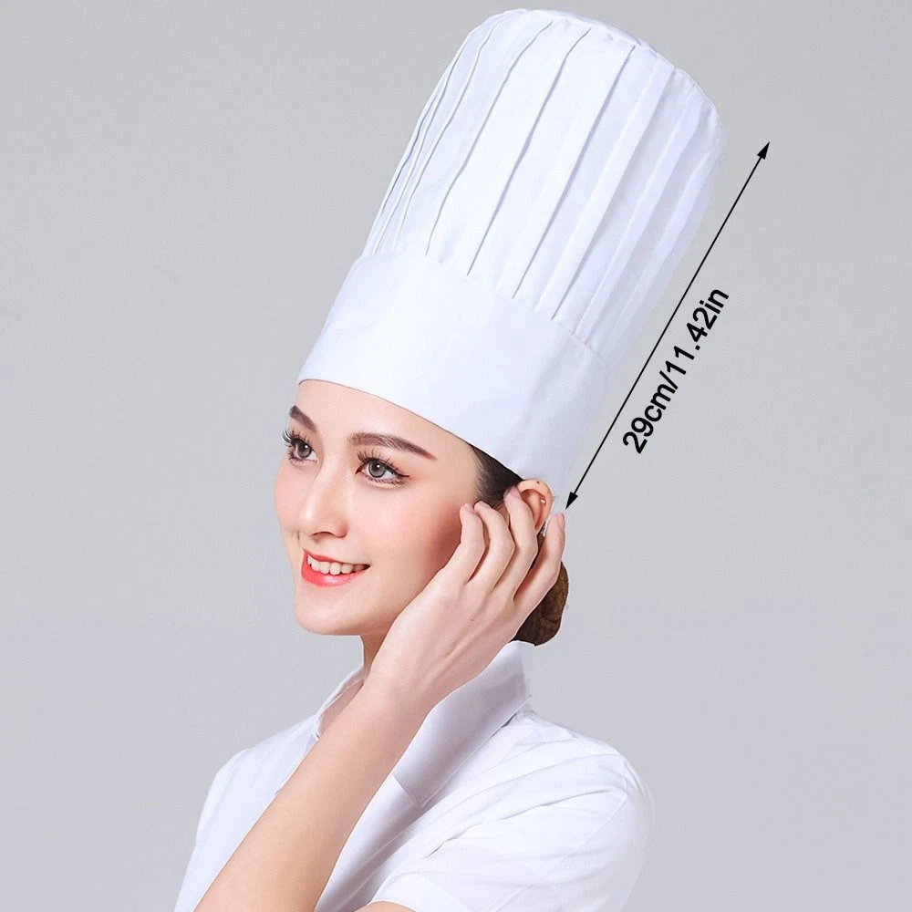 Elastic Chef Hat Cotton Cook Hat Classic Chef Cap Unisex eBay