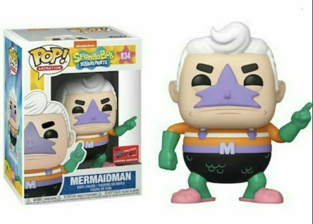 En Oferta Funko Pop! Nycc 2020 Spongebob Mermaidman Shared Sticker