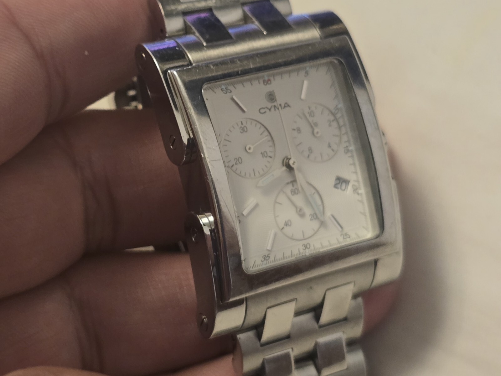 Cyma Grand Imperium Chronograph Rectangular Swiss… - image 5