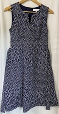 Lark & Ro Womens Sleeveless Crew Neck Belted A-Line Dress with Pockets