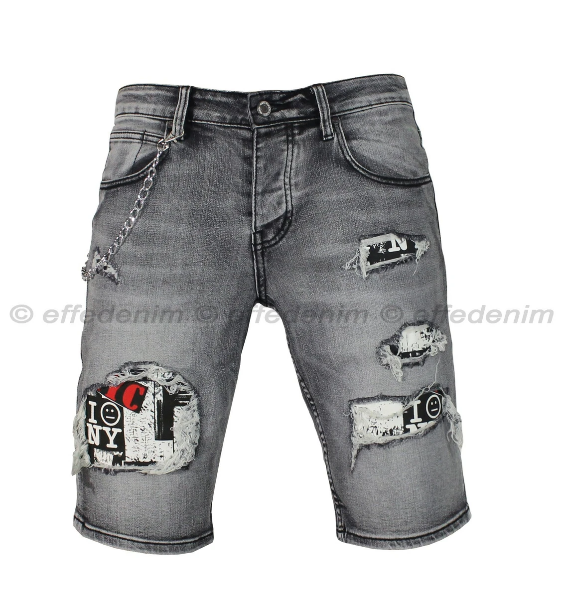 Bermuda shop jeans strappati