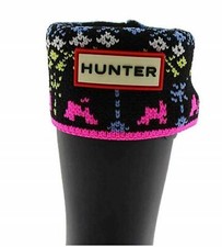 Hunter Kids Girls Boot Sock Arcade OZONE/SOLAR Size XL 4-6 