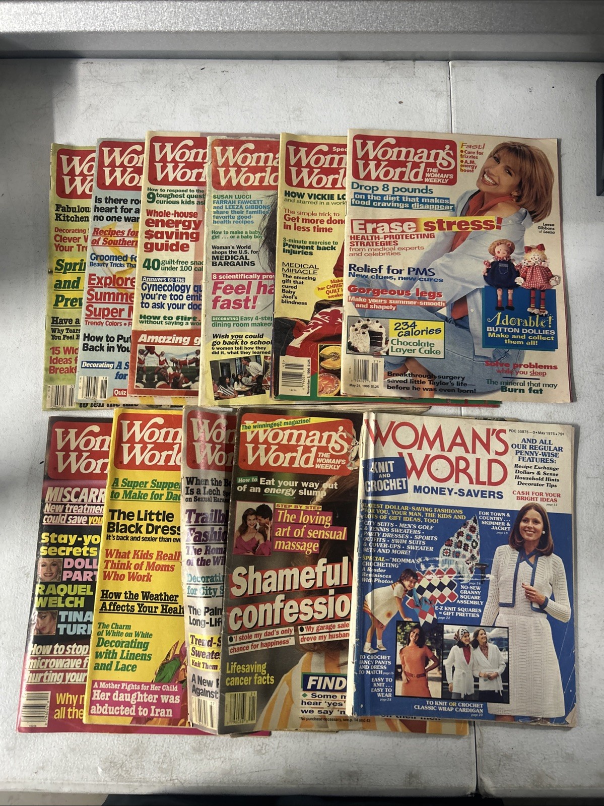 Woman’s World Magazine lot of 11 1975-1990s