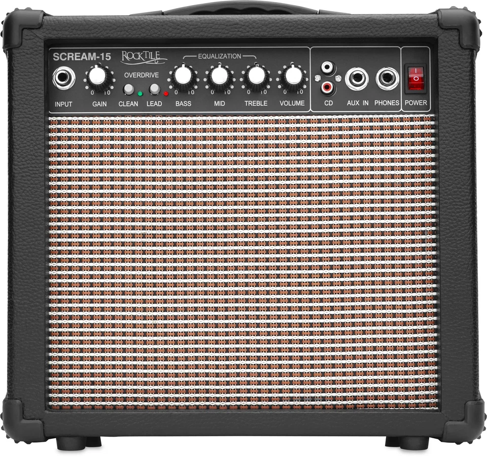 Amplificateur Guitare Electronique 15W Guitar Amp 2 Canaux EQ 3 Bandes AUX MP3 - Photo 3/4