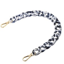 15 Inch Acrylic Chain Purse Strap Replacement Luxury Handbag Strap, Dark Blue