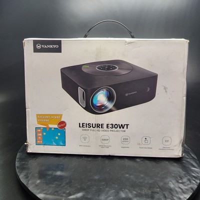 Vankyo Leisure E30WT Full HD 1080P Home Theater Video Projector - Black New!  