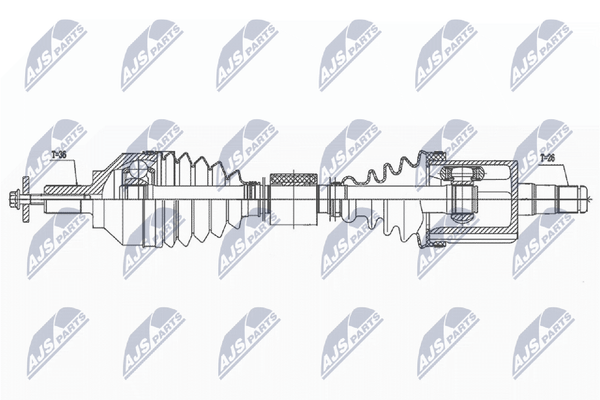 Antriebswelle NTY NPW-VV-139 FüR Volvo S40 2 544 C70 542 C30 533 V50 545 CDI-image