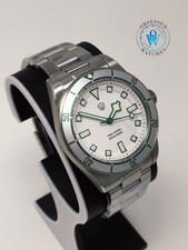 Watchdives WD1969 Orologio subacqueo Seiko VH31 quarzo bianco polare 38 mm zaffiro 200 m