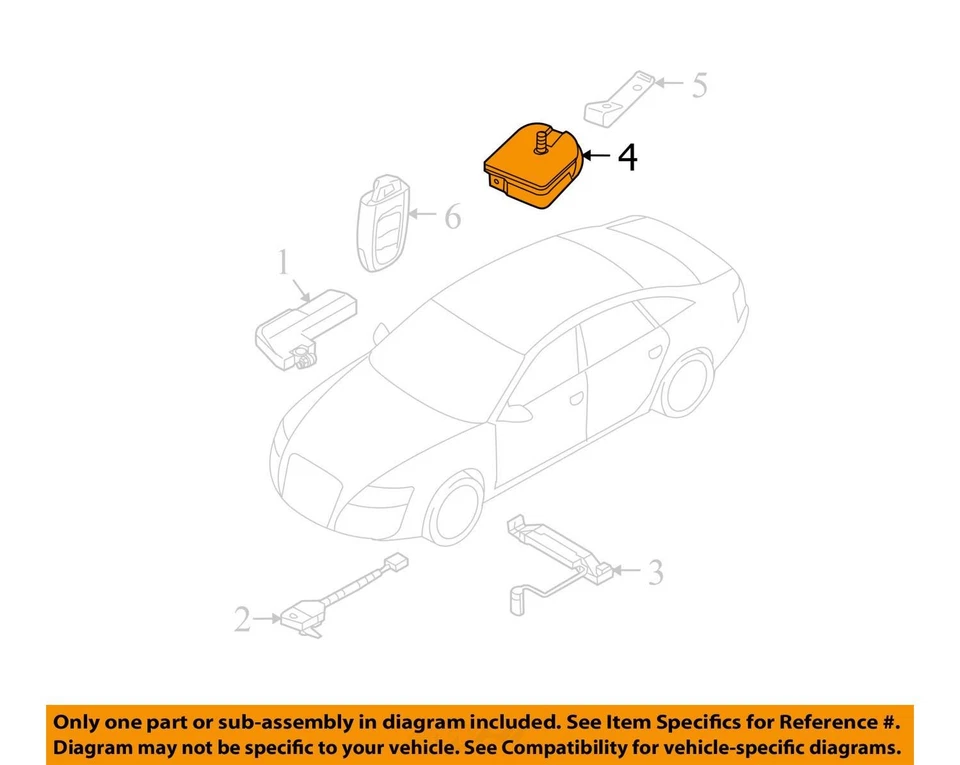 2006-2014 Audi TT Anti-Theft Alarm Siren Horn 1K0951605C - Image 3 of 4