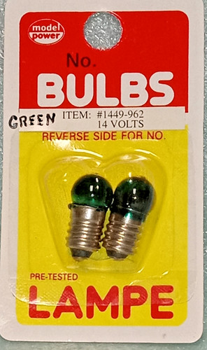 # 1449-962, 14 Voltios Bombilla Verde POR MODELO ALIMENTACIÓN 2 por paquete/tarjeta NUEVO | Zustand: New