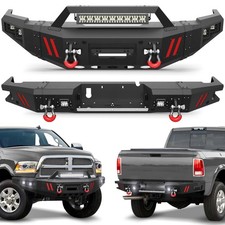 For 2010-2018 Dodge Ram 25003500 Front Or Rear Bumper With Winch Plate Lights
