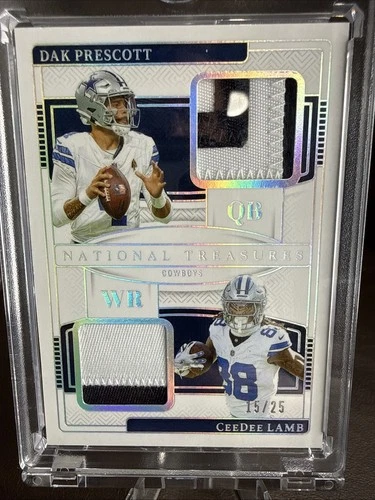 2024 National Treasures Dak Prescott CeeDee Lamb NFL Dual Patch /25 🔥