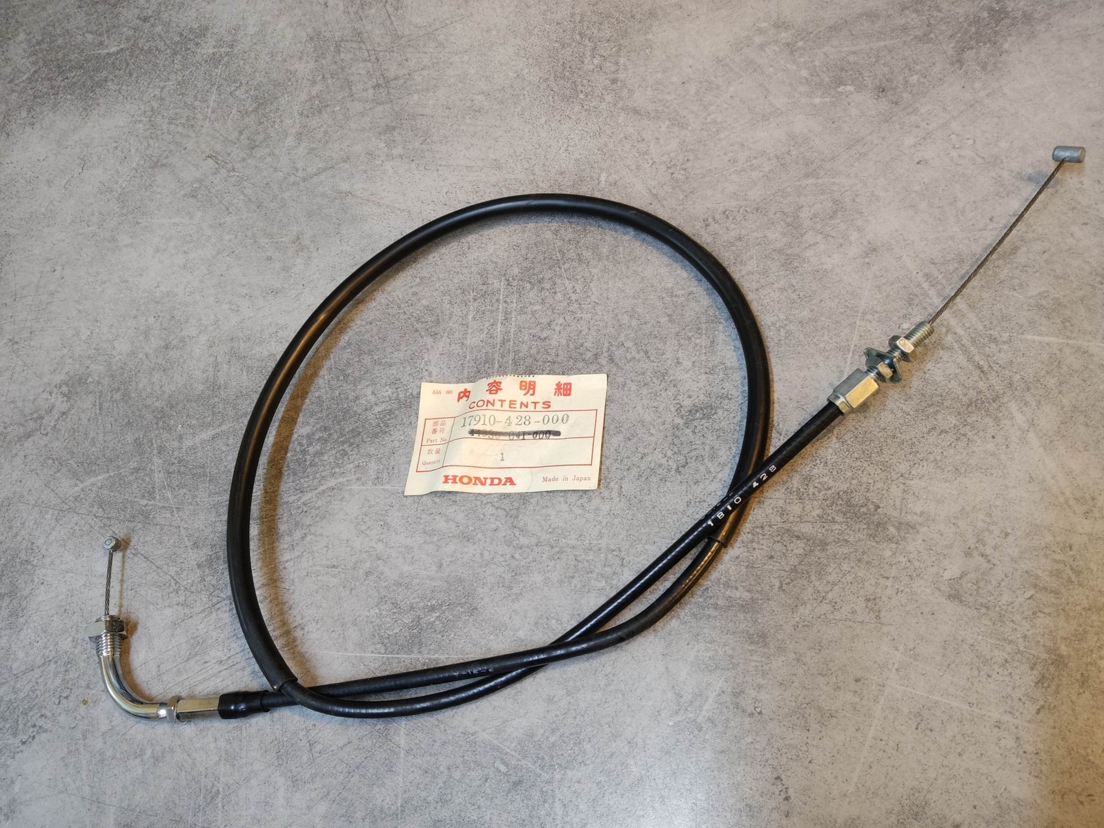 Cable de gaz A tirage XL250S HONDA 17910-428-000 d'accélération moto