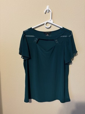 Women s L Dress Shirt from Adele and May in Teal