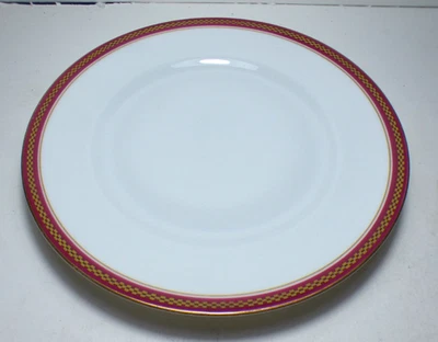 Seltmann Weiden Rot+Gold Schachbrettmuster Teller L-2349 - Bild 1 von 4