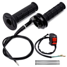 7/8 22mm Twist Throttle Accelerator Soft Rubber Handle Grips,mini Bike Thrott...