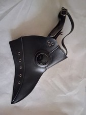 Plague Doctor Bird Mask Nose Beak Steampunk Black with Goggles