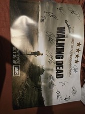 OPEN TO OFFERS! The Walking Dead Hand Signed Poster By 14 Cast Members