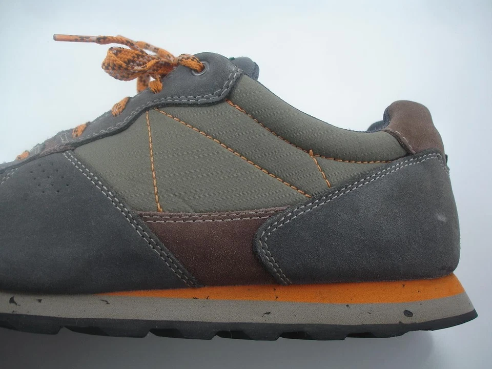 Men's 11 M L.L. Bean Trail Model Hiking Shoes Green Gray Suede Leather Lace-Up - Image 2 of 4