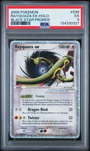 2006 POKEMON BLACK STAR PROMOS #039 RAYQUAZA EX-HOLO PSA 5
