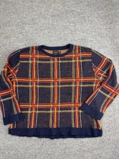 CPO Provisions Sweater Mens XL Plaid Crewneck Pullover Knit Classic