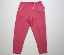 Vintage 90s Streetwear Womens Large Faded Blank Tapered Leg Sweatpants Pink USA