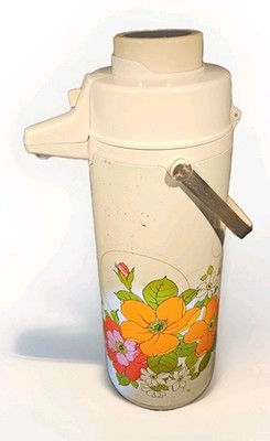 Pfau Thermoskanne Luft Topf Wasser Heiß Kalt Getränke Spender & Pumpe Vintage 2,5l