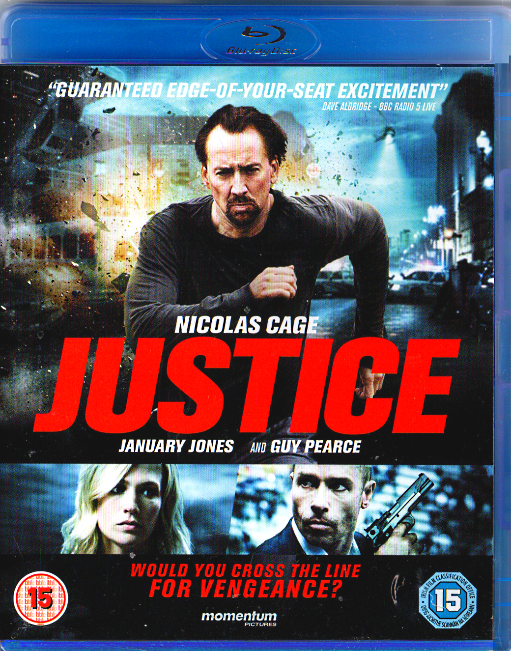 Justice - Blu-ray - 15 - Action Movie - Nicholas Cage & Guy Pearce - FAST POST