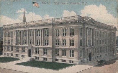Paterson, New Jersey NJ High School Rotograph 1914 Original Vintage Postcard