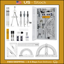 Nicpro 22 PCS Compass Geometry Tools with Case, Drafting Tools Geometry Set with