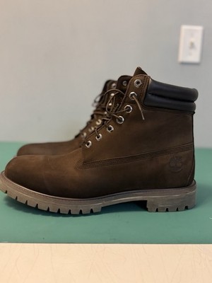 Timberland Men's Brown Leather Anti-Fatigue Lace-Up Ankle Work Boots 13