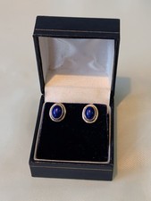 lapis lazuli cabochons set in sterling silver 925