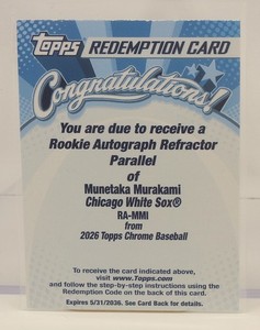 25+ Topps Chrome Redemption for sale | Updated Oct 2026