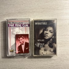 The Unforgettable Nat King Cole  Natalie Cole 2 Cassette Tape Lot