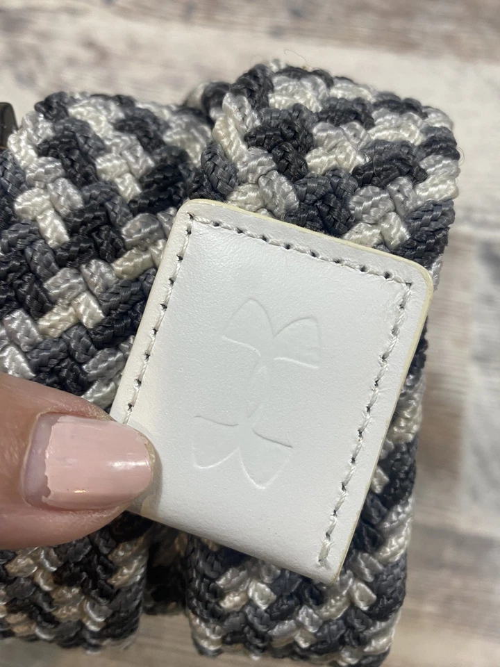 Cinturón Trenzado Under Armour Adulto Negro Blanco Cepillado Tejido Blanco Cuero Cuadros Foto 2 de 4