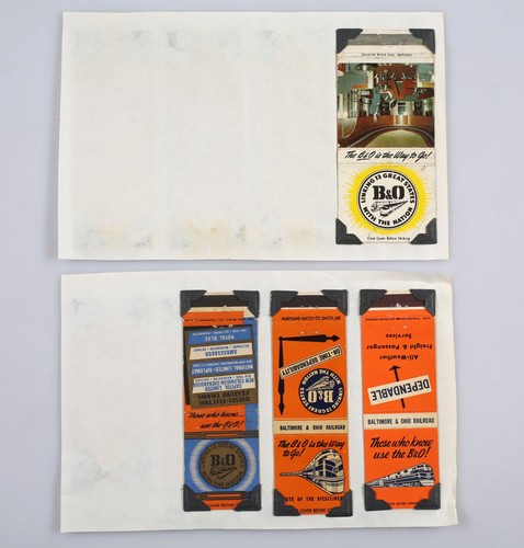 Lot von 12 Vintage Baltimore & Ohio Railroad B & O Streichholzschachtel Cover Sammlung - Bild 2 von 2