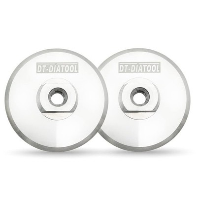 DT-DIATOOL 2pcs Aluminum Backer Pad 4 Inch Hook and Loop Backing pad 5/8-11 A...