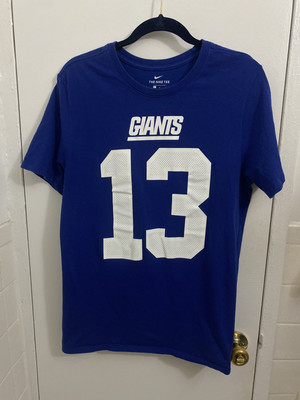 Odell Beckham Jr. Shirt New York Giants Football Nike Men s Blue Tee Sz LRG #13