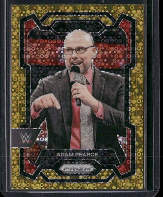 2024 Panini Prizm WWE #108 Adam Pearce Under Card Gold Prizms #/10