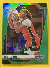 Ariel Atkins 2024 Panini Prizm WNBA GREEN PRIZM Card #56 WASHINGTON MYSTICS