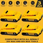 4PACK replace For Dewalt DCB203 20V Max Batteries 2.0Ah Lithium 20 Volt DCB203-2