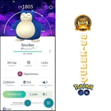 Pokémon Go - Shiny Snorlax gigantamax Background - Trade Registered